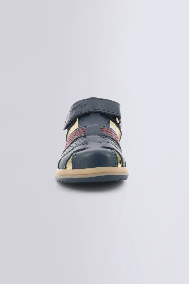 Kickers Voûte Plantaire|Chaussures Premiers Pas-PLATINIUM Marine