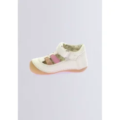 Kickers Babies Et Salomés|Chaussures Premiers Pas-Sushy cassé rose Blanc