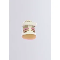 Kickers Babies Et Salomés|Chaussures Premiers Pas-Sushy cassé rose Blanc