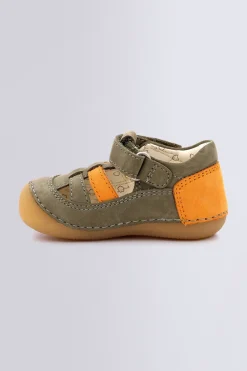 Kickers Chaussures Premiers Pas|Babies Et Salomés-Sushy Orange Kaki