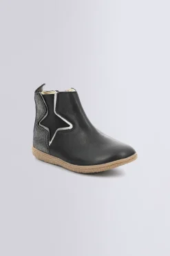 Kickers Bottines|Kick Days Fille-Vermillon Argent Noir