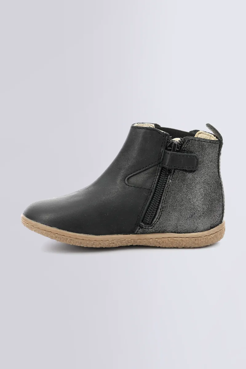 Kickers Bottines|Kick Days Fille-Vermillon Argent Noir