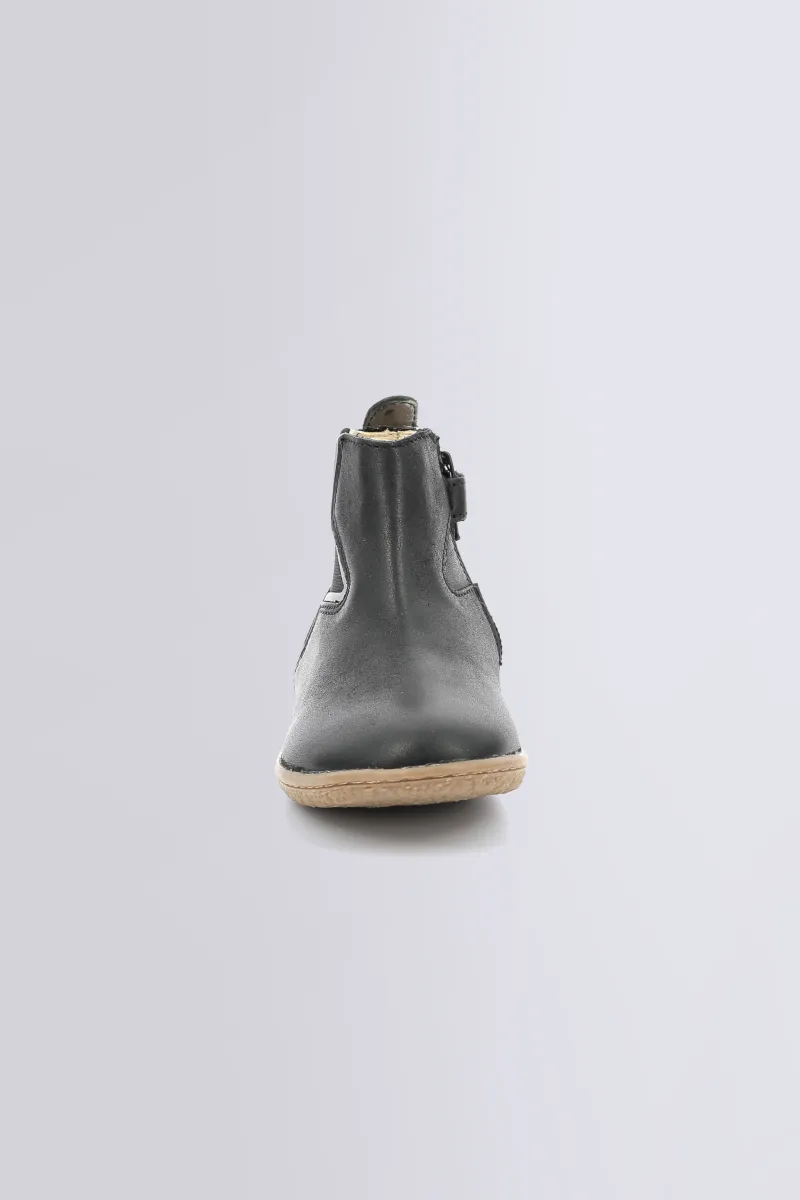 Kickers Bottines|Kick Days Fille-Vermillon Argent Noir